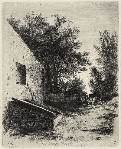 Placa seis, das tentativas de gravura de Adolph Menzel