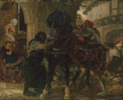 O Cavaleiro do Ferreiro, 1865 de Adolph Menzel
