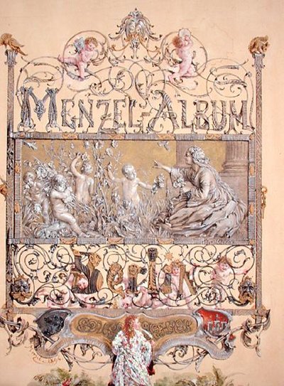 Página de título do Álbum Menzel, 1868 de Adolph Menzel