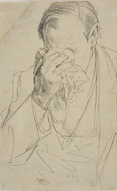 Homem que chora de Adolph Friedrich Erdmann von Menzel