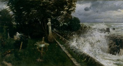 Cemitério à beira-mar de Adolf Hiremy Hirschl
