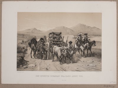 A boleia de Dom Quixote para casa a partir do seu segundo comboio. de Johan Adolph Kittendorff