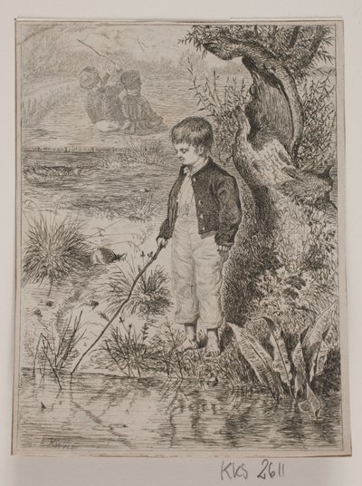 Um menino pescador de Johan Adolph Kittendorff