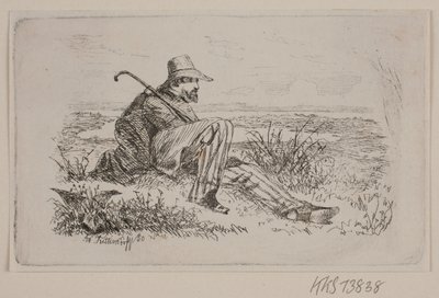 Um caminhante sentado de Johan Adolph Kittendorff