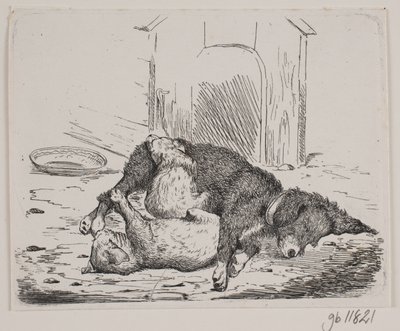 Cachorro com trela de Johan Adolph Kittendorff