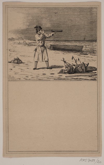 O piloto. Não. 19 em Cr. Winther e M. Rørbye, "25 fotos para crianças pequenas" de Johan Adolph Kittendorff