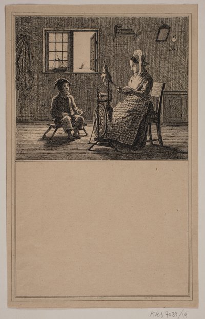 Mãe e filho. Não. 18 em Cr. Winther e M. Rørbye, "25 fotos para crianças pequenas" de Johan Adolph Kittendorff