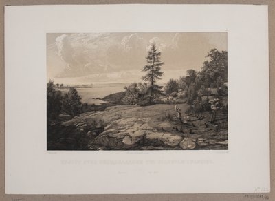 Vista do Skjærdgaarden em Elleholm em Bleking. de Johan Adolph Kittendorff