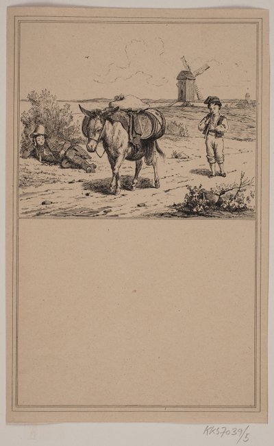 O burro. Não. 4 em Cr. Winther e M. Rørbye, "25 fotos para crianças pequenas" de Johan Adolph Kittendorff