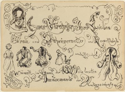 Uma saudação de ano novo de Adolph Menzel