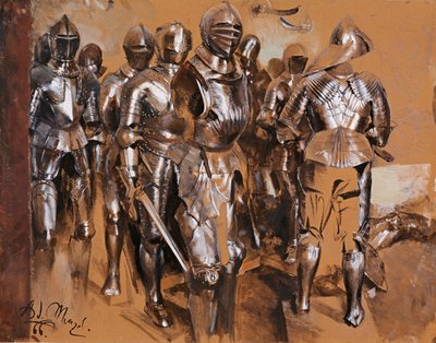 Fantasia da câmara de armadura, 1866 de Adolph Menzel