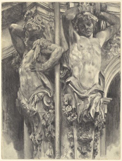 Atlas no Wallpavillon do Dresden Zwinger de Adolph Menzel