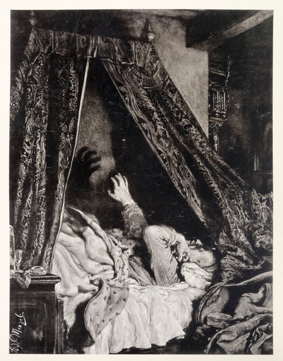 O sonho angustiante de Adão, para "O cântaro quebrado", de Heinrich von Kleist de Adolph Menzel