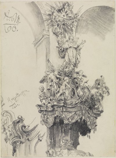 A coroa do púlpito da Igreja dos Agostinianos em Würzburg de Adolph Menzel