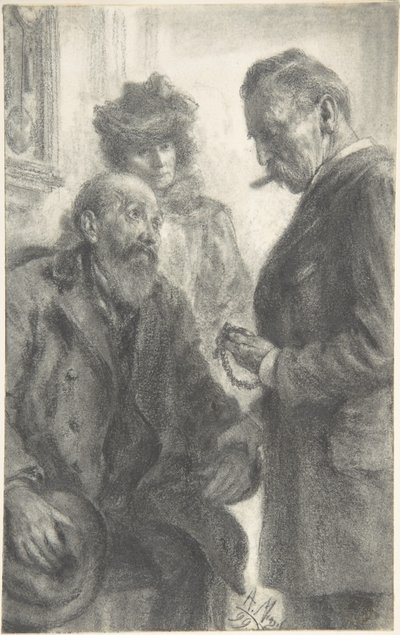 Médico e paciente de Adolph Menzel