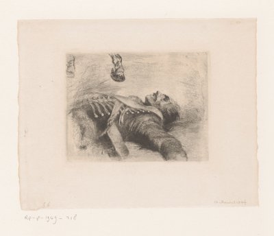hussardo morto de Adolph Menzel