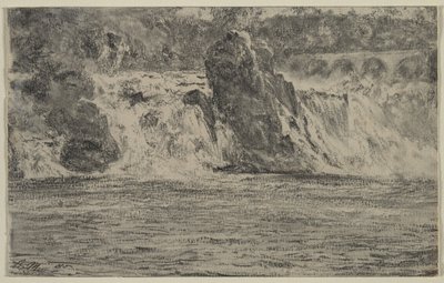 Quedas do Reno em Schaffhausen Reno Falls de Schaffhausen, 1885. de Adolph Menzel