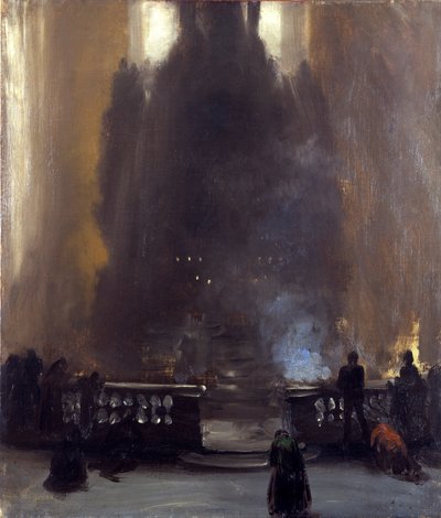 Interior da igreja (altar barroco) de Adolph Menzel