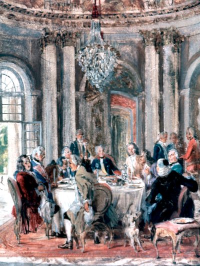 Reunião na Mansão, 1849 de Adolph Menzel