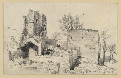 Ruína de uma casa de Adolph Menzel