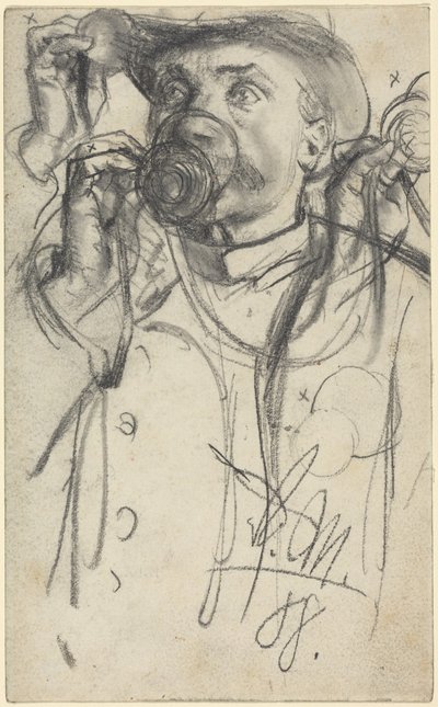 Estudos sobre um homem que bebe de Adolph Menzel
