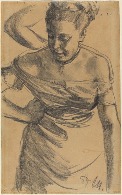 Estudo de uma mulher de Adolph Menzel