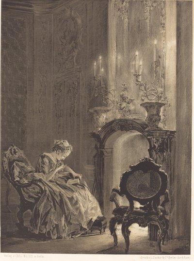 Mulher antes de um incêndio de Adolph Menzel