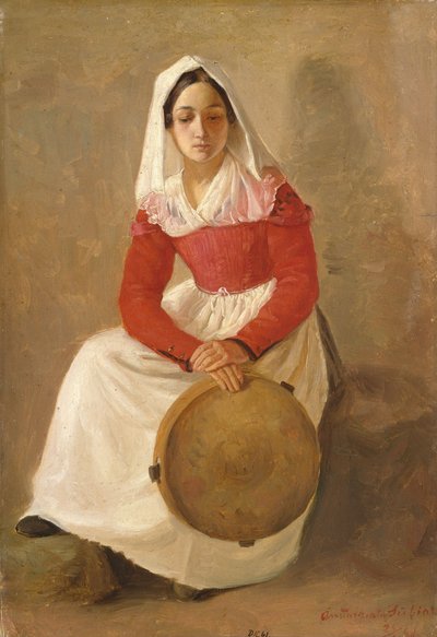 Uma mulher chamada Anunziata, em Subiaco de Adolph Tidemand