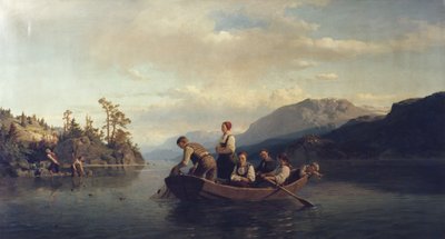 Noite em Krøderen de Adolph Tidemand