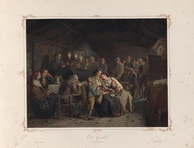 Ilustração retirada do livro Norske Folkelivsbilleder de Tidemand, Adolph e publicada por Chr. Tønsberg (Christiania, 1858) de Adolph Tidemand