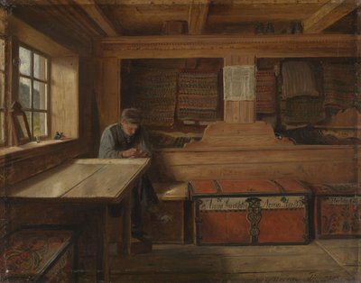 Antigo armazém em Vikøy de Adolph Tidemand