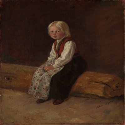 Retrato de Sella Larsdatter Vikør de Adolph Tidemand