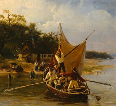 Regresso dos pescadores dinamarqueses de Adolph Tidemand