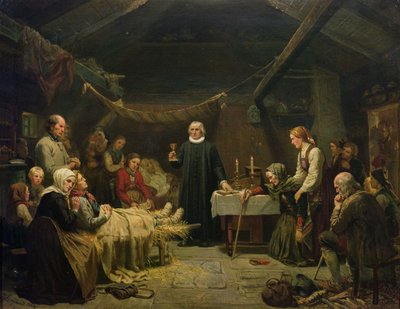 O Caçador de Ursos Doente. O Último Sacramento de Adolph Tidemand