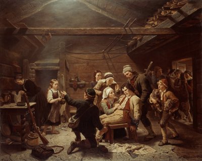 O regresso a casa dos caçadores de ursos de Adolph Tidemand