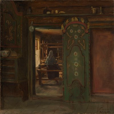 Mulher ao tear, Gulsvik de Adolph Tidemand