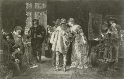 Conhecedores no estúdio de Rembrandt (gravura) de Adolphe Alexandre Lesrel