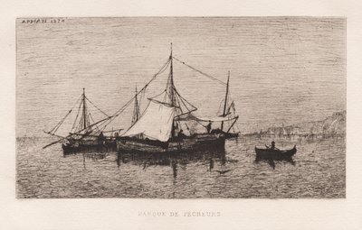Barco de pesca/barco de transporte costeiro (costa italiana) de Adolphe Appian
