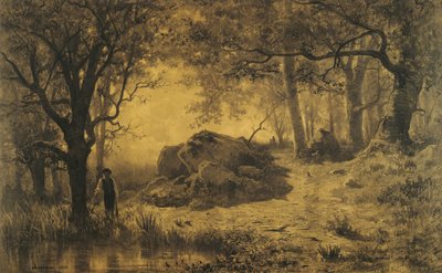 Lagoa na orla da floresta de Adolphe Appian