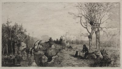 Costa de um córrego em Rossillon de Adolphe Appian