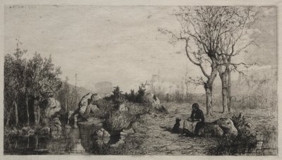 Costa de um córrego em Rossillon, 1867. de Adolphe Appian