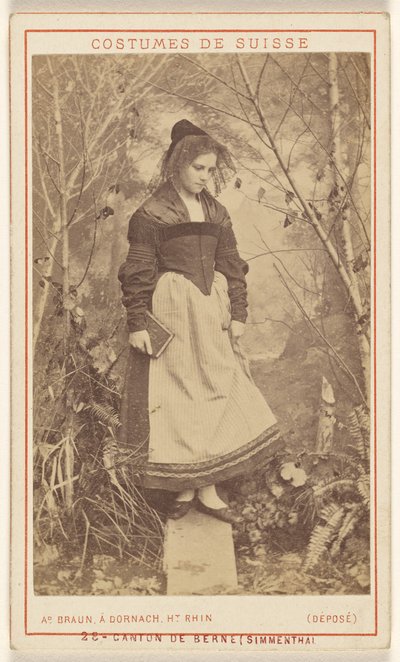 Trajes da Suíça. Cantão de Berna (Simmenthal) de Adolphe Braun
