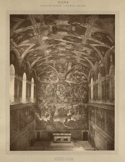 Roma - Palácio do Vaticano, Capela Sistina - Miguel Ângelo de Adolphe Braun