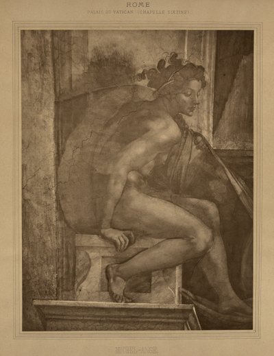 Roma - Palácio do Vaticano, Capela Sistina, Miguel Ângelo. de Adolphe Braun