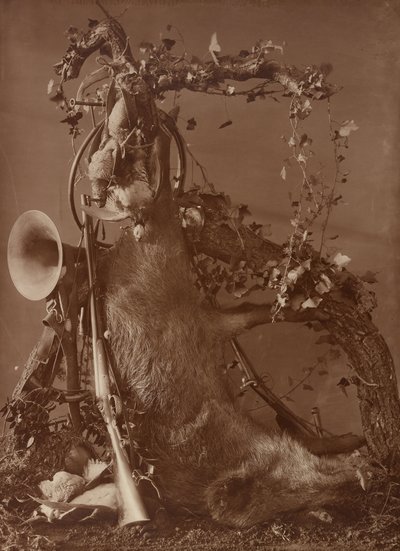 Natureza morta de uma cena de caça de Adolphe Braun
