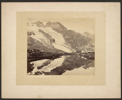 O Hospício de Bernina e o Glaciar de Cambréna de Adolphe Braun