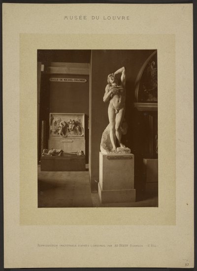 [«O Escravo Moribundo», de Miguel Ângelo, Museu do Louvre] de Adolphe Braun