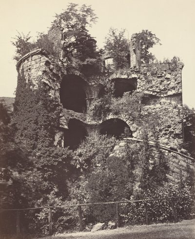 A Torre Explodida, Castelo de Heidelberg, c. 1865. de Adolphe Braun