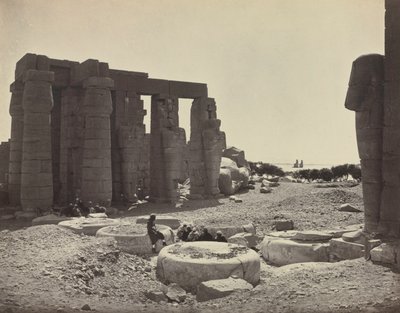 O Ramesseum, Tebas de Adolphe Braun