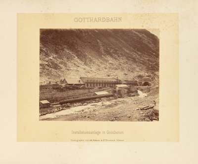 Caminho de ferro do Gotardo: Sistema de instalação em Göschenen de Adolphe Braun and Cie